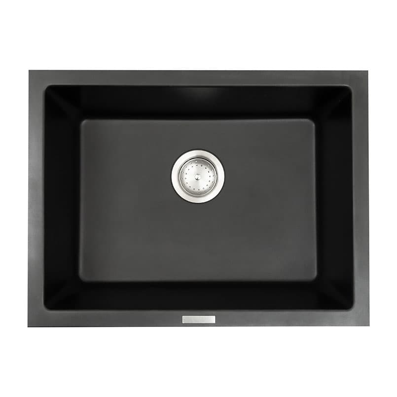 Black Quartz Single Bowl 24×18