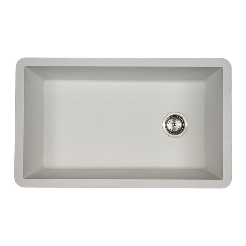 White Quartz Single Bowl 32×19