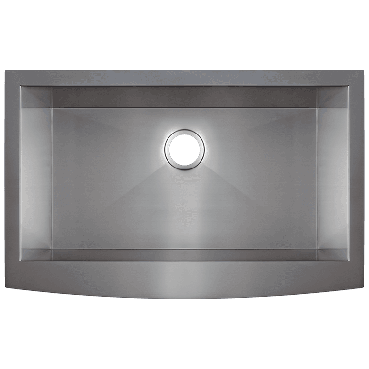 16G Square Stainless Steel Farm Apron 33″ Single Bowl Sink