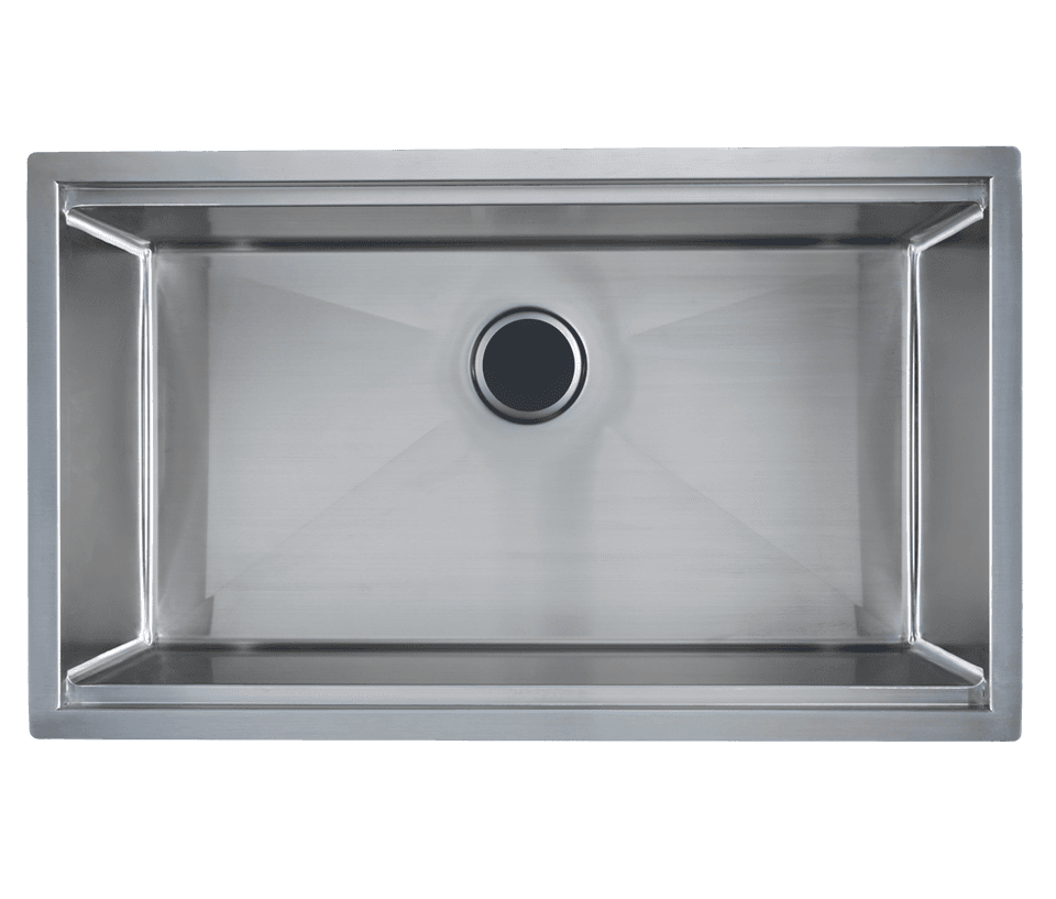 16G Square Stainless Steel Workstation 32″ Single Bowl Sink