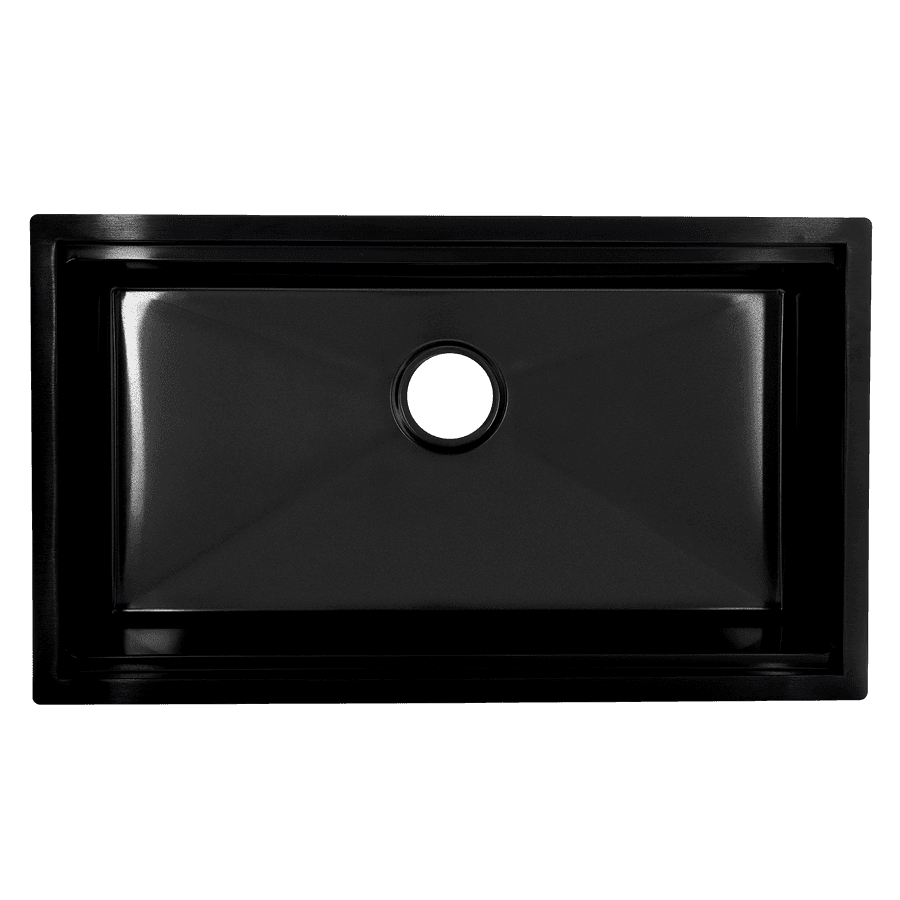 16G Square True Black Workstation 31″ Single Bowl Sink
