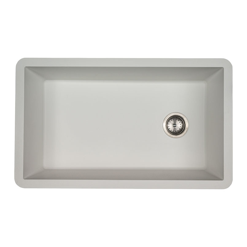 White Quartz Single Bowl 32×19