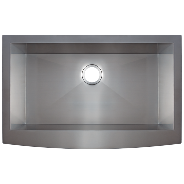 16G Square Stainless Steel Farm Apron 33″ Single Bowl Sink